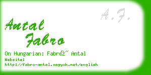 antal fabro business card
